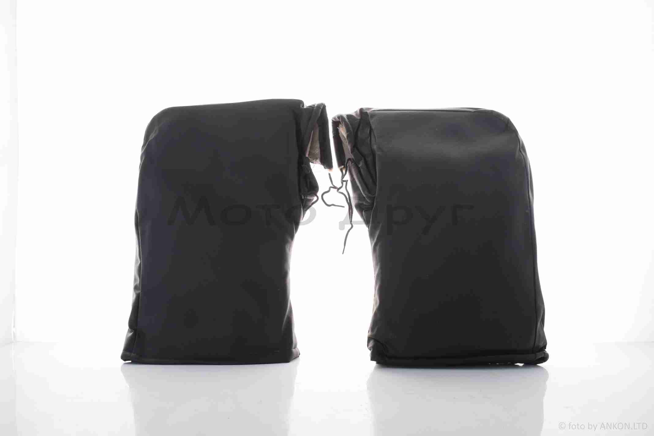 Рукавицы (варежки) на руль зимние синяя вставка — изображение 2