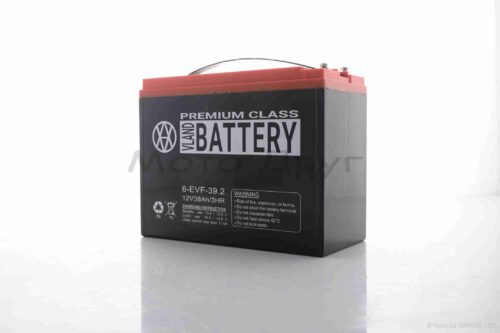 Аккумулятор  AGM  12V 38A  223-105-174mm  6-EVF-39.2  тяговый "VLAND" (E-bike, электро вело/скутеры2025) — изображение 2