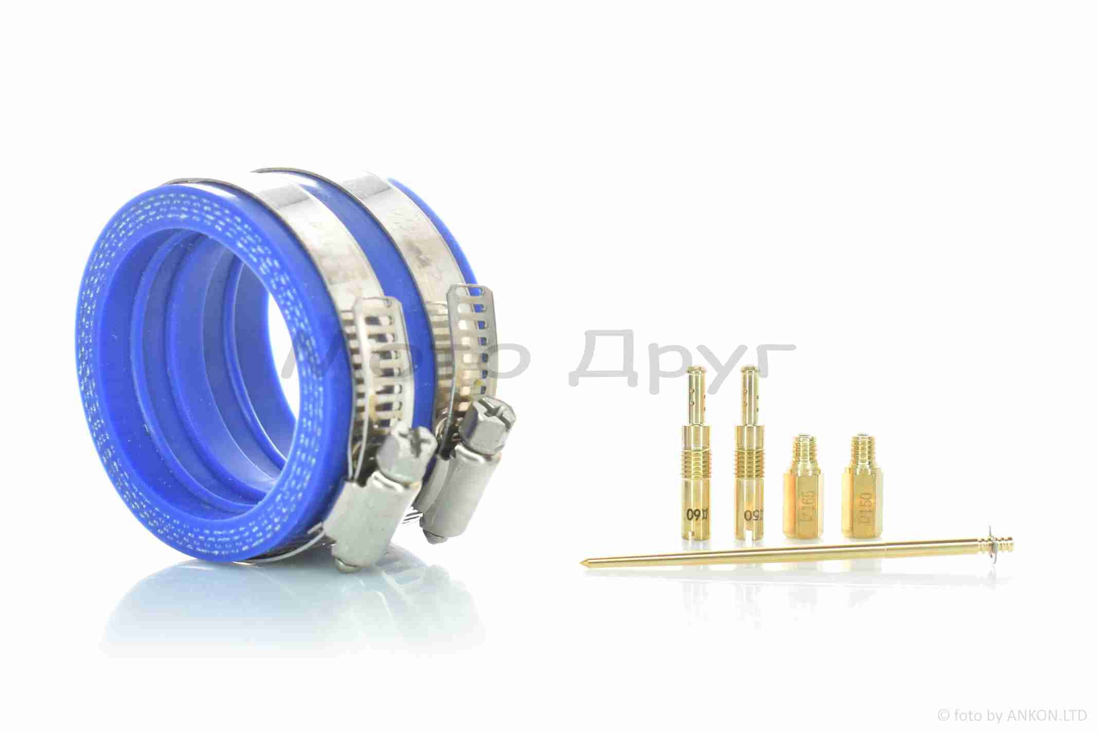 Карбюратор PWK36 ручной подсос +патрубок, жиклеры, игла "KEIHIN" — изображение 2