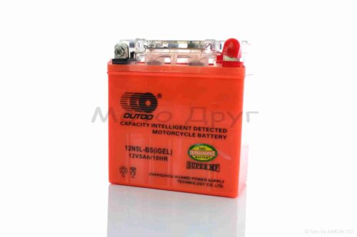 Акумулятор  GEL  12V  5A  119-60-129mm, високий  12N5L-BS (YB5L-BS)  "OUTDO"  2025