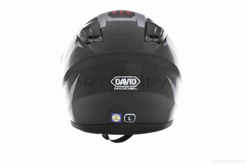 Шлем интеграл  "DAVID"  (#D820E, черно-красно-серый, XL, ABS) — изображение 4