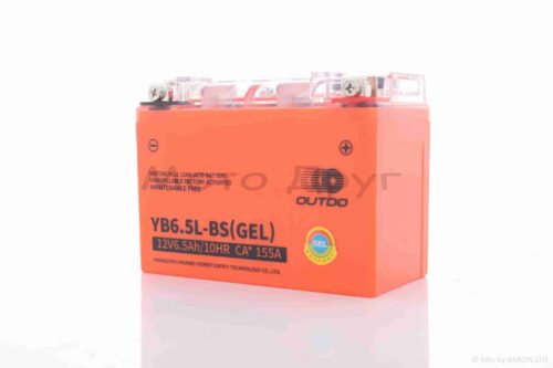 Акумулятор  GEL  12V  6.5A  138-65-100mm  12N6.5L-BS (YB6.5L-BS)  "OUTDO"  2025 - Зображення 2