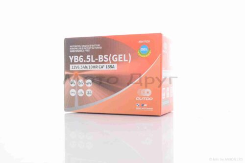 Акумулятор  GEL  12V  6.5A  138-65-100mm  12N6.5L-BS (YB6.5L-BS)  "OUTDO"  2025 - Зображення 5