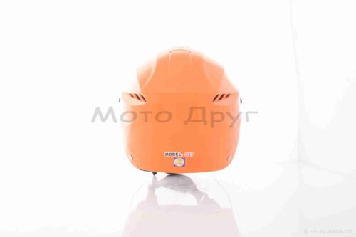 Шолом відкритий (мото 50cc/вело/самокат)  "DAVID"  (#S327, помаранчевий, регулятор розміру, окуляри, ABS) - Зображення 4
