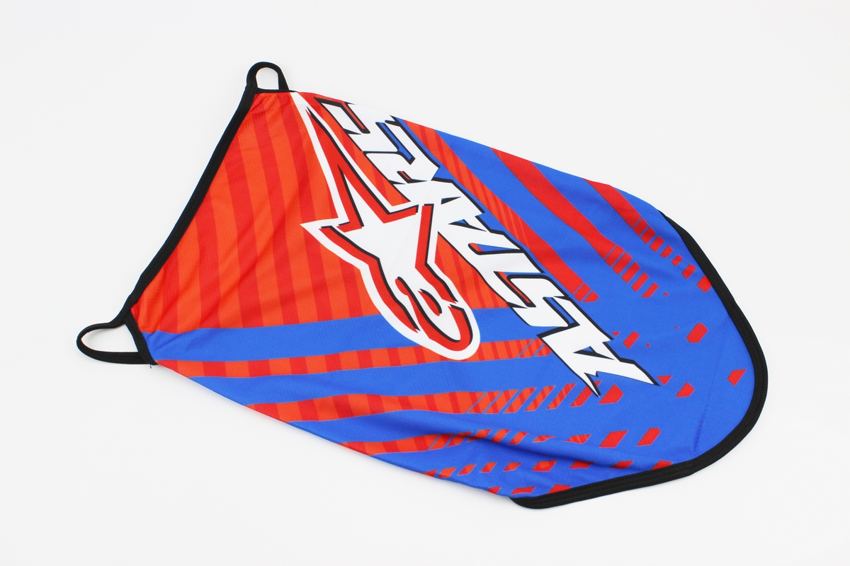 Маска обличчя пилозахисна "Alpinestars", з синім малюнком, GE-87 - Зображення 2