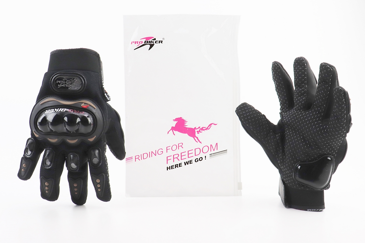 Перчатки мотоциклетные L-Чёрные, тип 2