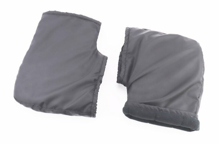 Перчатки на ручки руля теплые с водоотталкивающей ткани “Бар Муфты” (под мототехнику с раздельными блоками руля, ≈330/140×270/210), чёрные