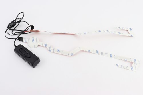 Подсветка LED на мото шлем, 3 режима, красная (без батареек) — изображение 2