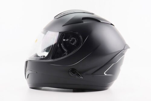 Шолом інтеграл, закритий+відкидні окуляри ZS-806F Solid M, ЧОРНИЙ мат - Зображення 3