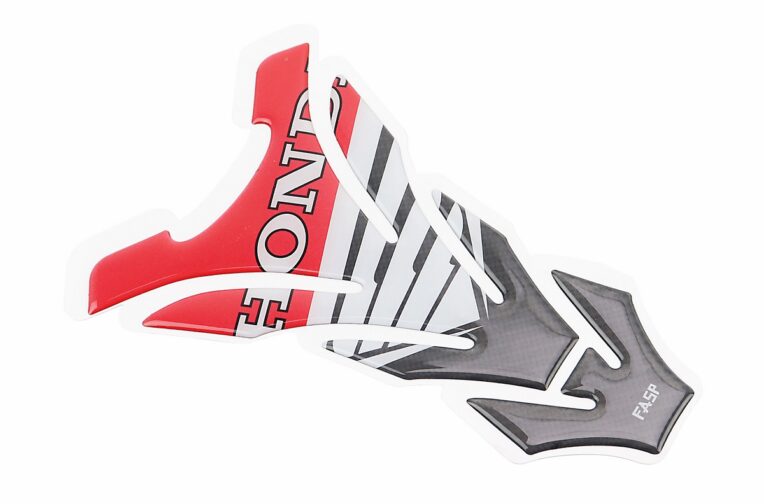 Наклейка защитная на бак топливный “HONDA”, карбон