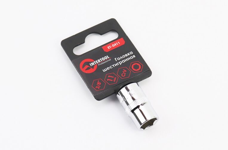 Головка торцева 6-гранна 3/8″ 11мм CrV ET-0411