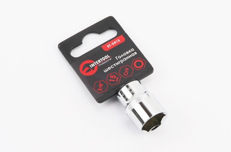 Головка торцева 6-гранна 3/8″ 15мм CrV ET-0415