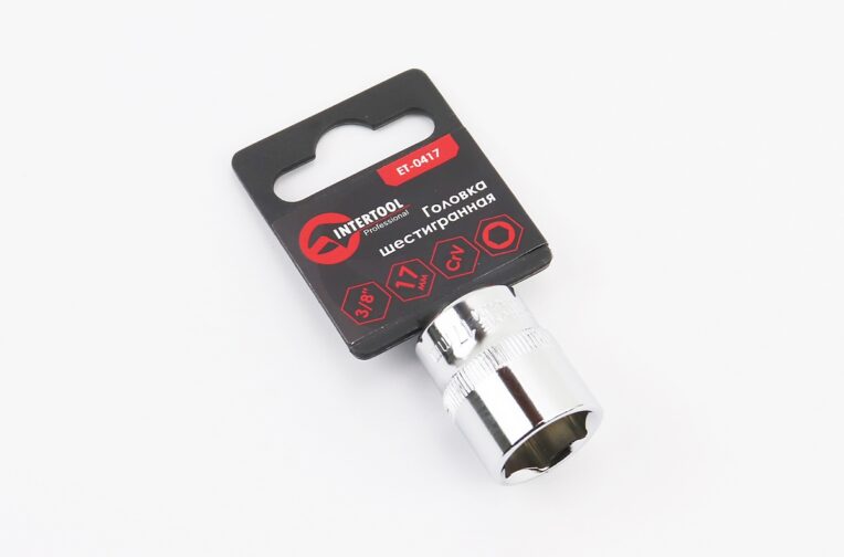 Головка торцева 6-гранна 3/8″ 17мм CrV ET-0417
