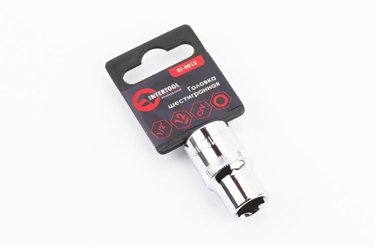 Головка торцева 6-гранна 1/2″ 12х38мм CrV ET-0012