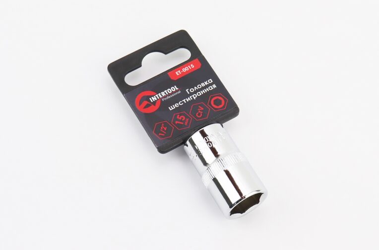 Головка торцева 6-гранна 1/2″ 15х38мм CrV ET-0015