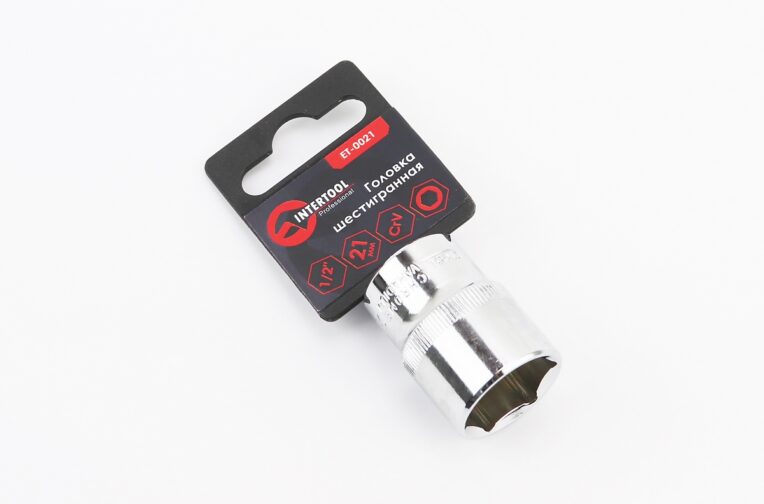 Головка торцева 6-гранна 1/2″ 21х38мм CrV ET-0021