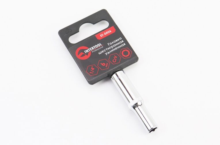 Головка торцева 6-гранна подовжена 1/4″ 6мм CrV STORM ET-0456