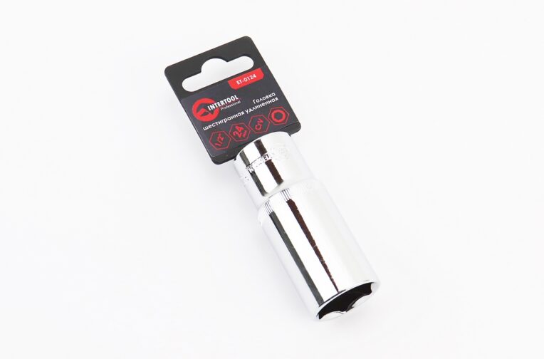 Головка торцевая 6-гранная удлиненная 1/2″ 24х78мм CrV ET-0124