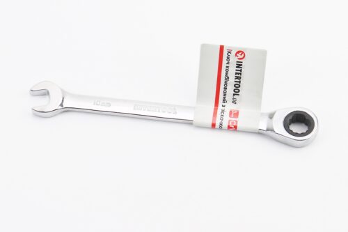 Ключ комбінований з тріскачкою 10мм CrV, PROF DIN3113 XT-1350