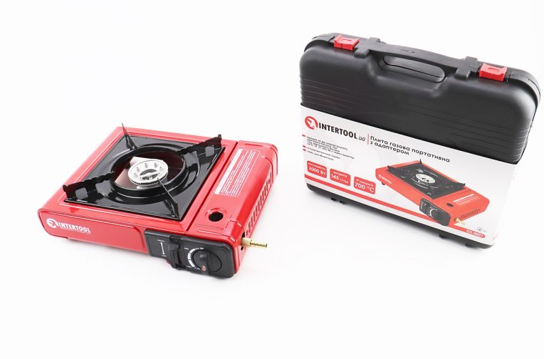 Плита газова одноконфоркова, п’єзопідпал, під газові балони бутан та пропан-бутан GS-0001