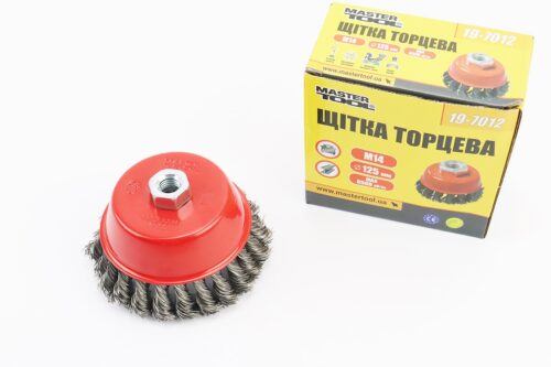 Щітка торцева М14 D-125мм з плетеного дроту 19-7012