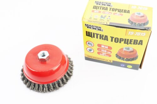 Щетка торцевая М14 D-150мм из плетеной проволоки 19-7015