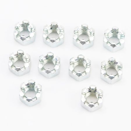Гайка М8x1,25 корончаста 8 цб DIN935, к-кт 10шт