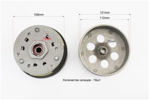 Варіатор задній к-кт Yamaha JOG 5BM / 4JP (3 колодки), тип 2 - Зображення 3