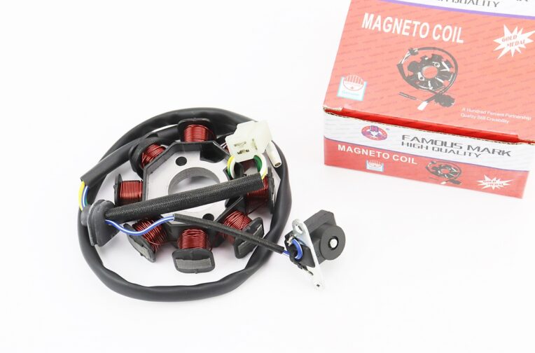 Статор магнето (генератора) Honda WH 100 (8 катушек разъем “мама 3+1”)