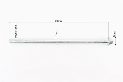 Ось переднего колеса d12mm; L243mm + гайка — изображение 2