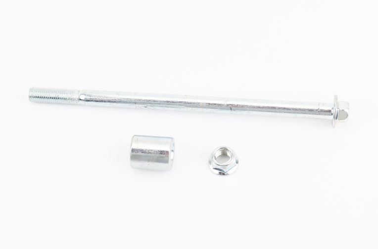 Ось переднего колеса d10mm; L185mm + втулка, гайка, тип 2