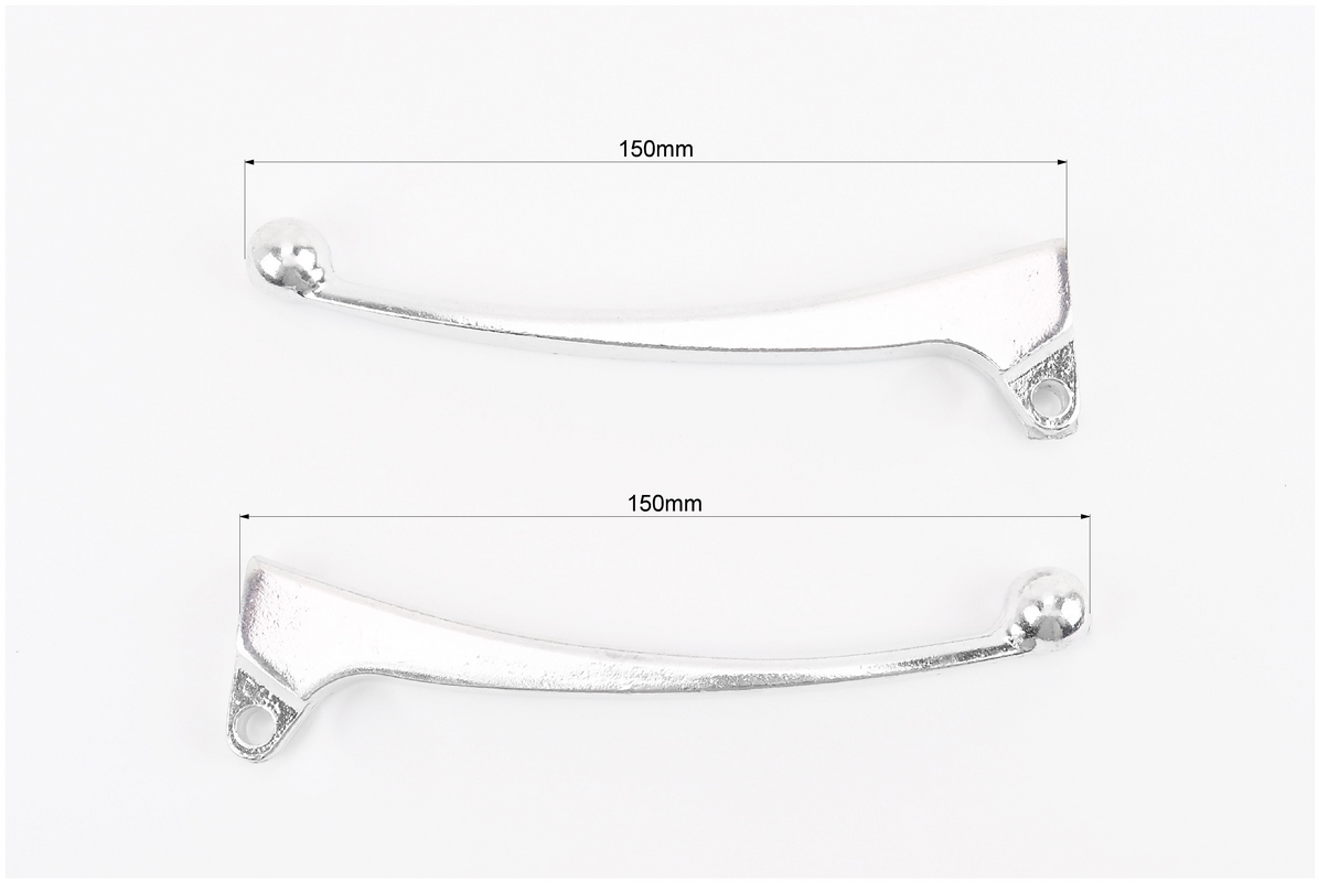 Рычаги руля левый, правый к-кт 2шт (под сцепл./барабан. тормоз) "хром" — изображение 3