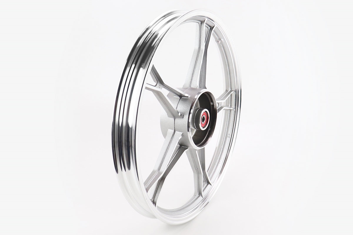 Диск задній литий 1,4-17" DELTA, сріблястий (вісь 12мм) - Зображення 2