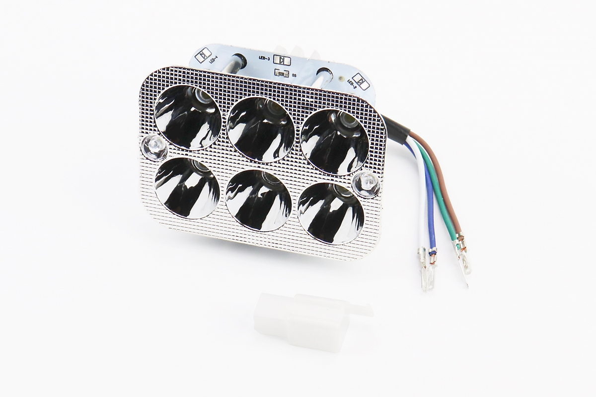 Фари квадратні внутрішня частина 6-LED, 90*65мм, TUNING