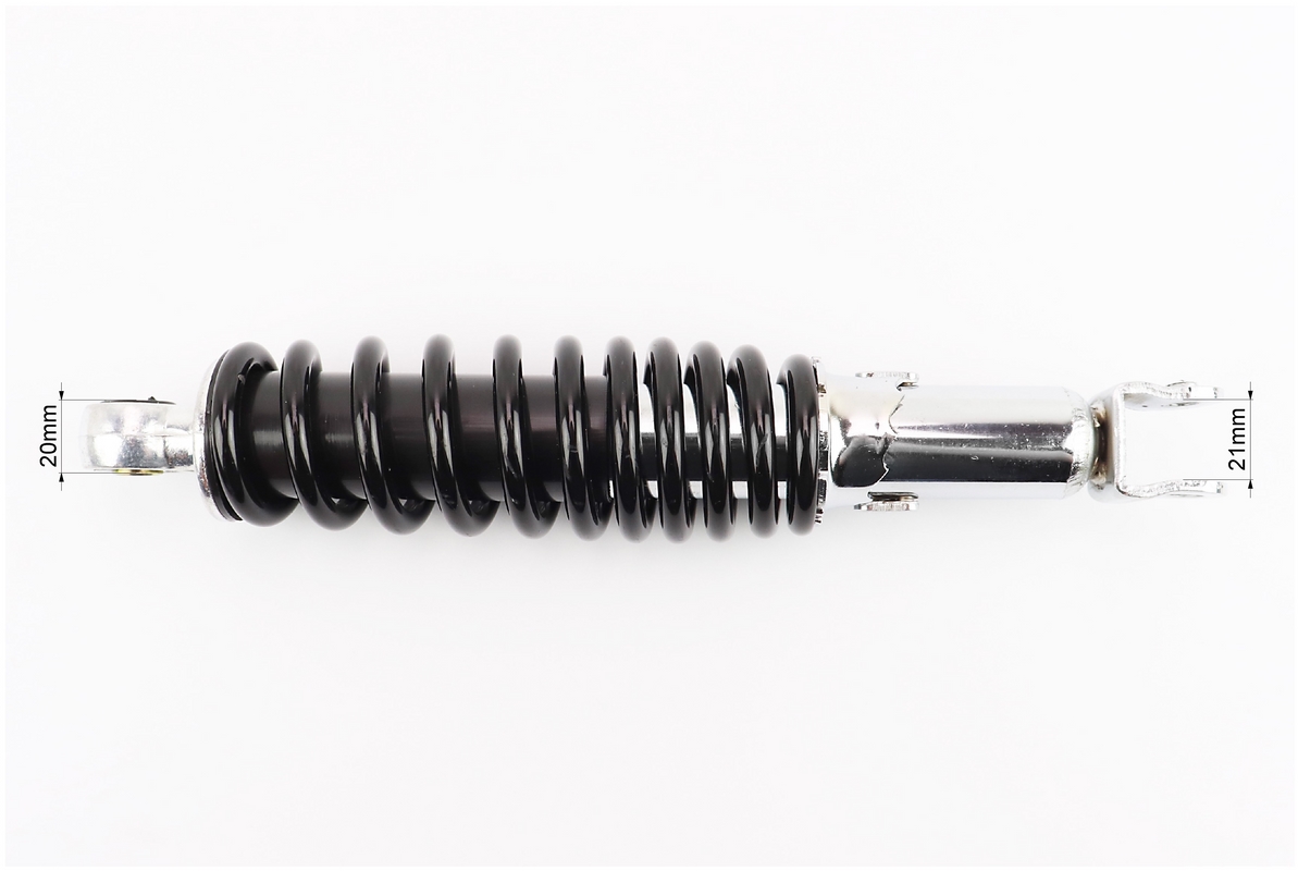 Амортизатор задний GY6/Honda - 280мм*d51мм (втулка 10мм / вилка 8мм) регулир., черный — изображение 3