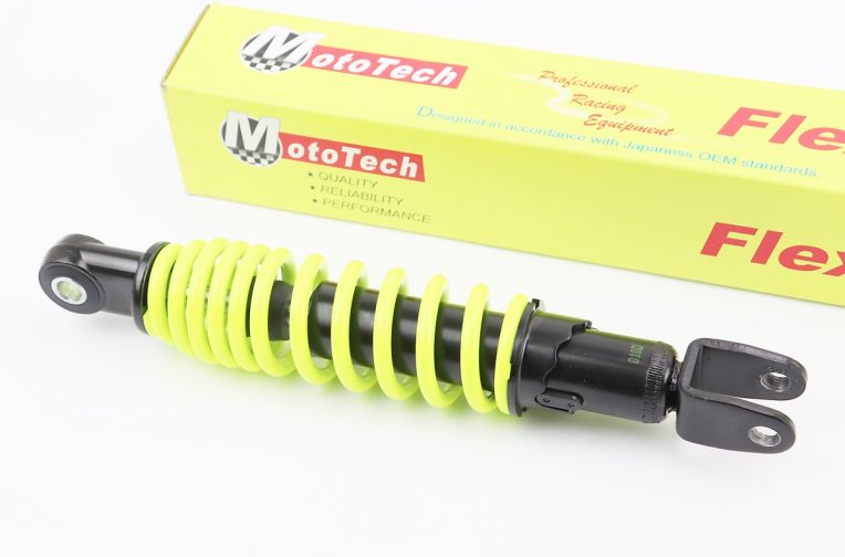 Амортизатор задний GY6/Suzuki – 275мм*d50мм (втулка 10мм / вилка 10мм) регулир., лимонный