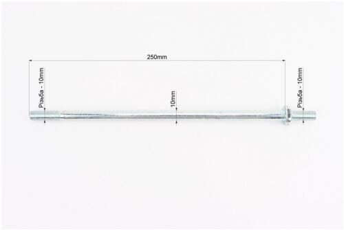 Вісь маятника d10mm; L250mm + гайки - Зображення 2