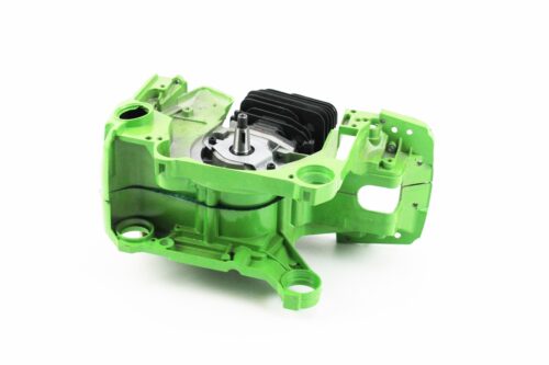 Блок двигателя в сборе 45cc 43mm, зеленый картер, черный цилиндр — изображение 3