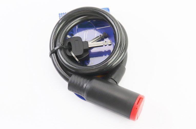 Замок противоугонный тросовый 1000х10мм под ключ, TY503