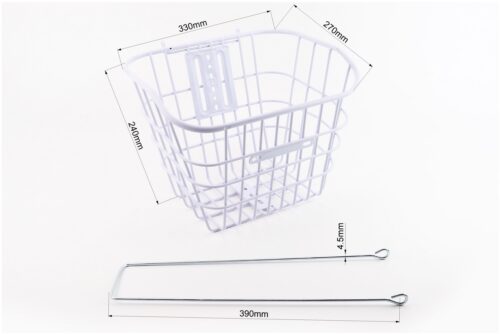 Кошик багажний передній 26" з кришкою, білий YZ-061 (можливі подряпини, сколи, дефекти фарбування) - Зображення 2