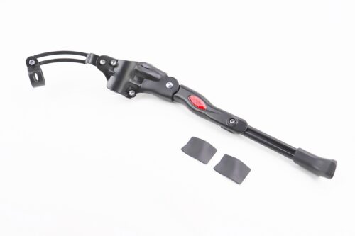Подножка боковая задняя телескопическая для 24"- 29", с изменяемым углом крепления, алюминиевая, чёрная HS-003