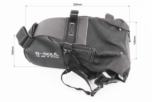 Сумка під сидіння (Bikepacking) 12L, кріпл. швидкознімне, чорно-сіра - Зображення 4