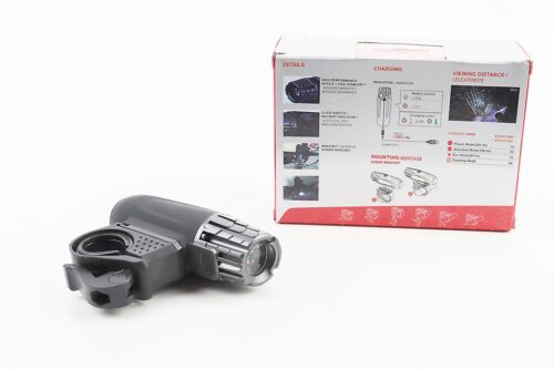 Фонарь передний 1 диод 200 lumen, Li-ion 3.7V 1200mAh зарядка от USB, влагозащитный, чёрно-серый — изображение 2
