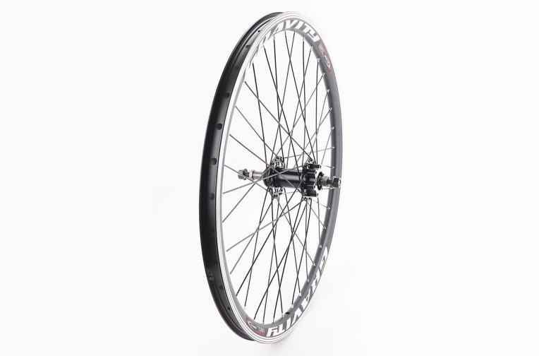 Колесо 24″ заднє V/Disk-brake, обід “крапля” алюмінієвий, втулка 14Gx36H, під вільнобіг, кріпл. гайка, “GRAVITY”