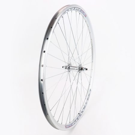 Колесо 28" переднє V-brake, обід "крапля" алюмінієвий, втулка 14Gх36H, кріпл. гайка, "GRAVITY", сіре