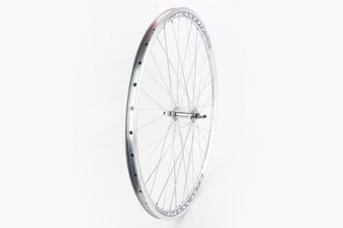 Колесо 28" переднє V-brake, обід "крапля" алюмінієвий, втулка 14Gх36H, кріпл. гайка, "GRAVITY", сіре - Зображення 2