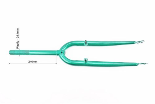 Вилка 26" з різьбою 1" (25,4мм), шток 240мм, V-brake, зелена - Зображення 3