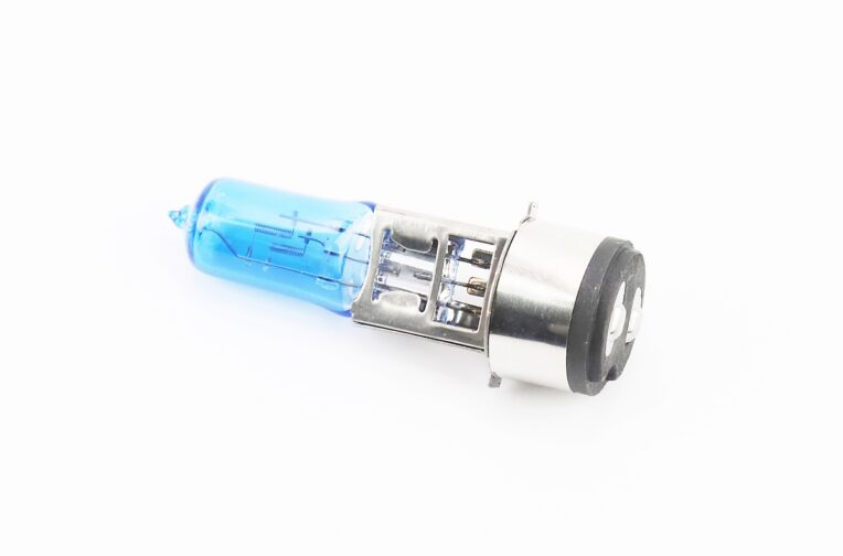 Лампа фары H6 BA20D 12V 35/35W “super” синяя “свеча” тип 3