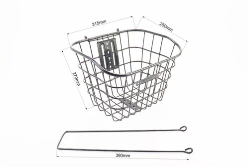 Корзина багажная передняя 26" с крышкой, чёрная YZ-061 (возможны царапины, сколы, дефекты покраски) — изображение 2