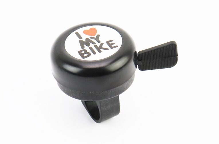 Звонок механический “I love my Bike”, чёрный